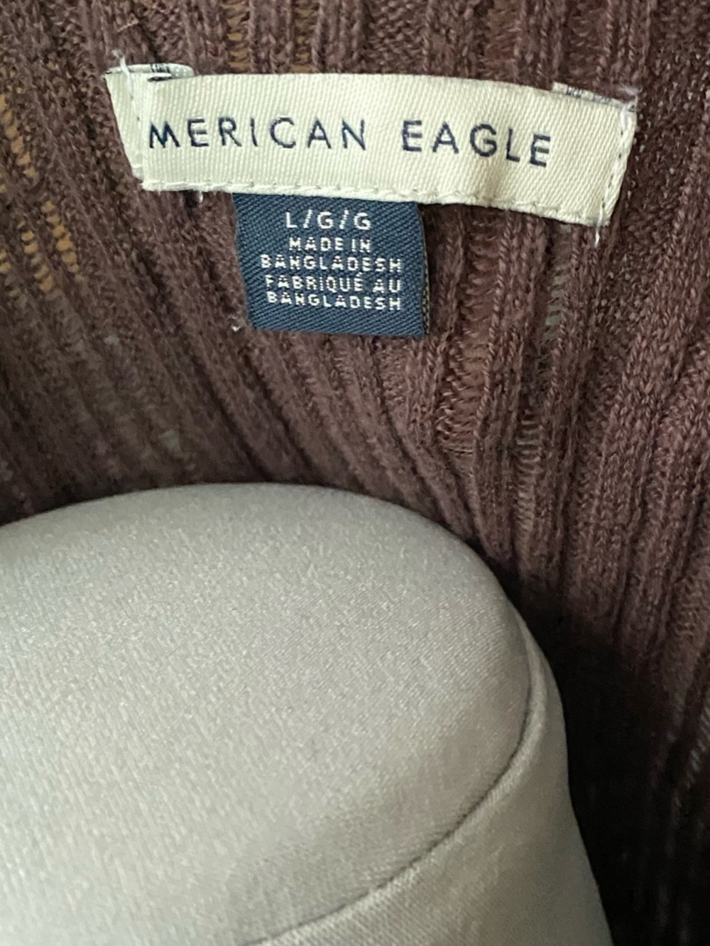 AE Ribbed Crew Neck Cardigan - Picture 8 of 8